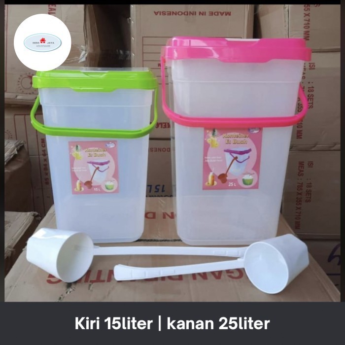 SPECIAL Tempat es buah / aquarium es buah 15 liter - 25liter + gayung