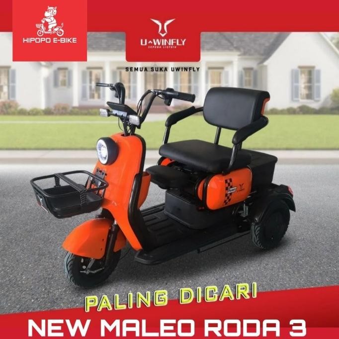 PROMOOO UWINFLY NEW MALEO SEPEDA MOTOR LISTRIK 3 RODA GARANSI RESMI 10 TAHUN