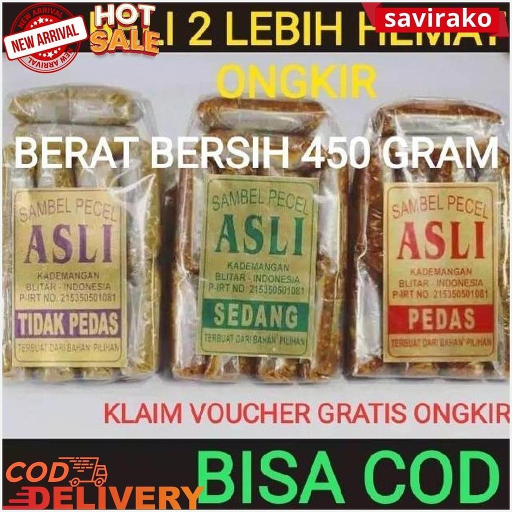 

Sambel Pecel Asli Blitar / Sambal Pecel Asli 450 Gram Bisa Cod