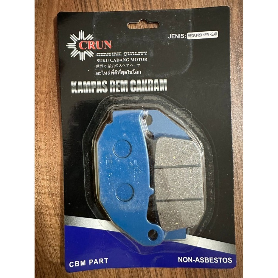 Dispad Mega Pro New Belakang Kampas Rem Cakram Motor CRUN