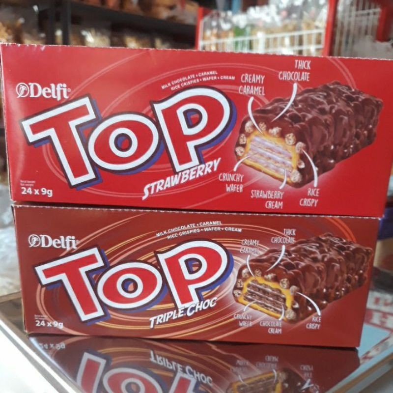 

Delfi Top wafer bersalut 1 box isi 24 pcs