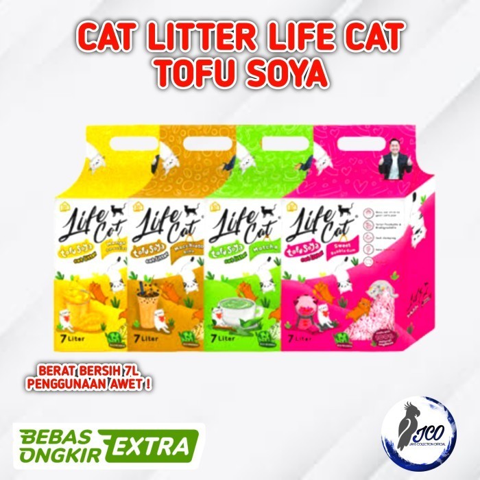 Life Cat Tofu Soya 7L Pasir Kucing Cat Litter Tofu Soya Life Cat Tofu