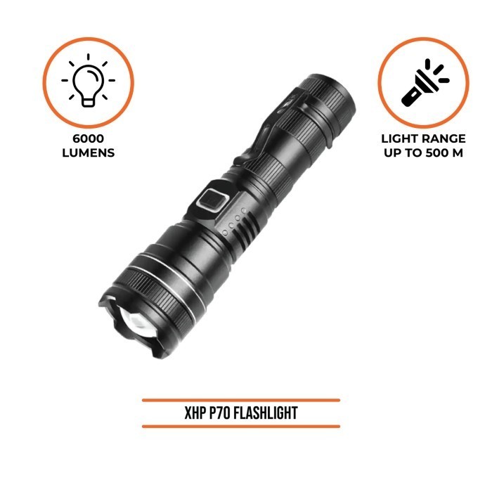 XHP P70 FLASHLIGHT/ SENTER MULTIFUNGSI