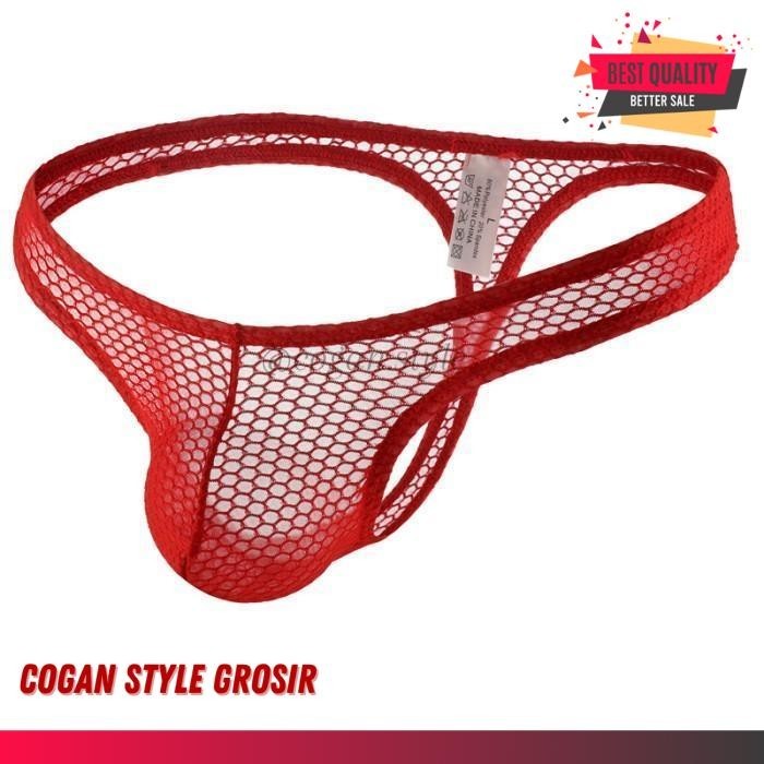 THONG PRIA CELANA DALAM THONG PRIA THONG JALA JARING RED