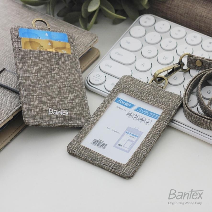 

ORIGINAL Bantex Lanyard Name Tag ID Card Kulit fb-4