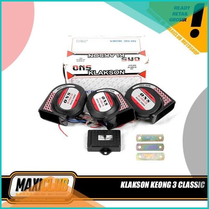 Klakson TELOLET ONS Keong 3 corong 6 jenis suara 12v Universal 8JVLZ4