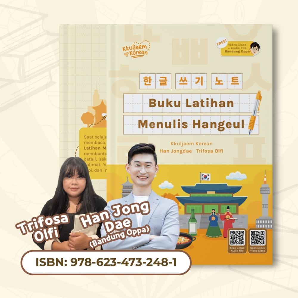

Spesial Buku Hangeul | Buku Latihan Menulis Aksara Korea | Buku Latihan Menulis Hangeul 8.8