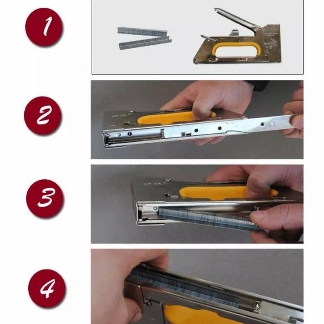 

Diskon Guntacker Gun Tacker Staple Staples Stapler Tembak Kertas Kayu Jok Motor 13/4-6-8Mm Hig Quality