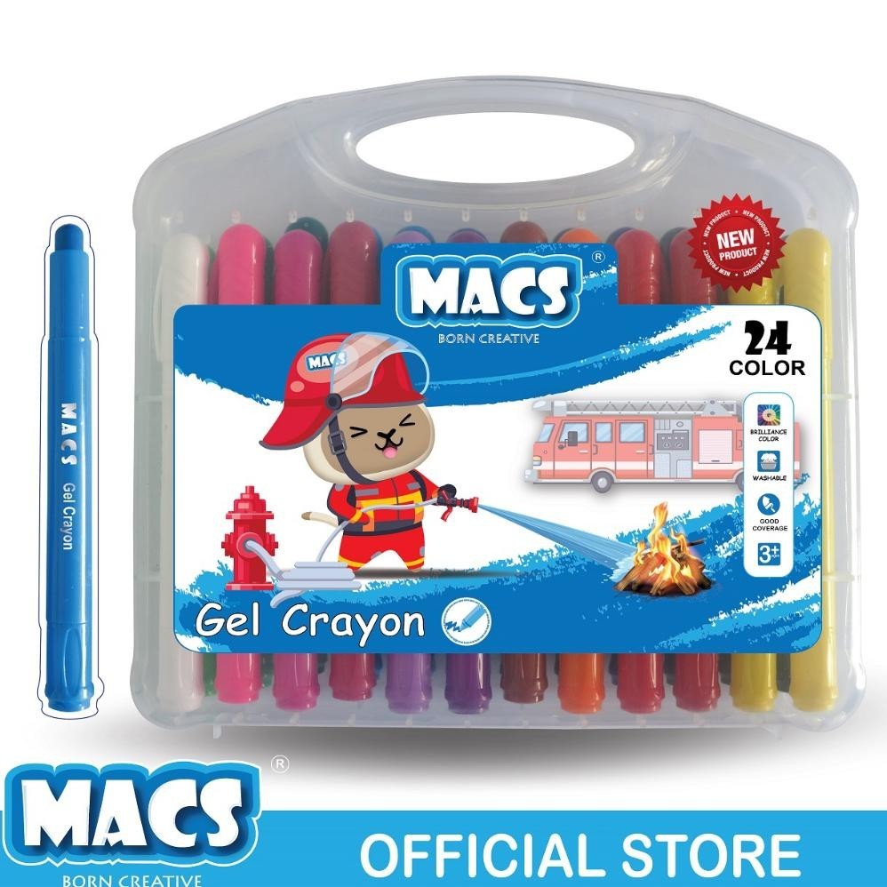 

Spesial Macs 24 Colors Gel Crayon Warna 8.8