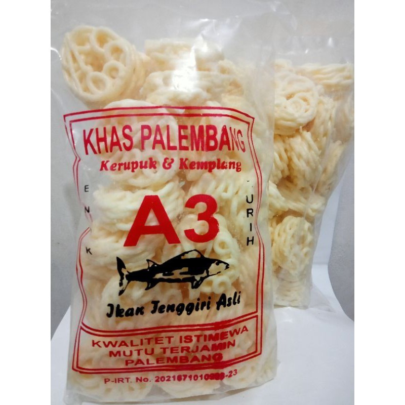 

KERUPUK KEMPLANG MAWAR PUTIH KHAS PALEMBANG -250 GR ASLI PALEMBANG