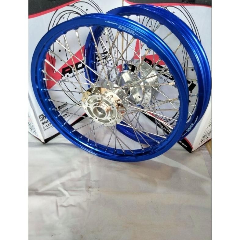 DFR VELG JARI JARI PAKETAN RING 17 (140-160-185) MERK ROSSI BUAT MOTOR SUPRA X/FIT LAMA SATU SET SEP
