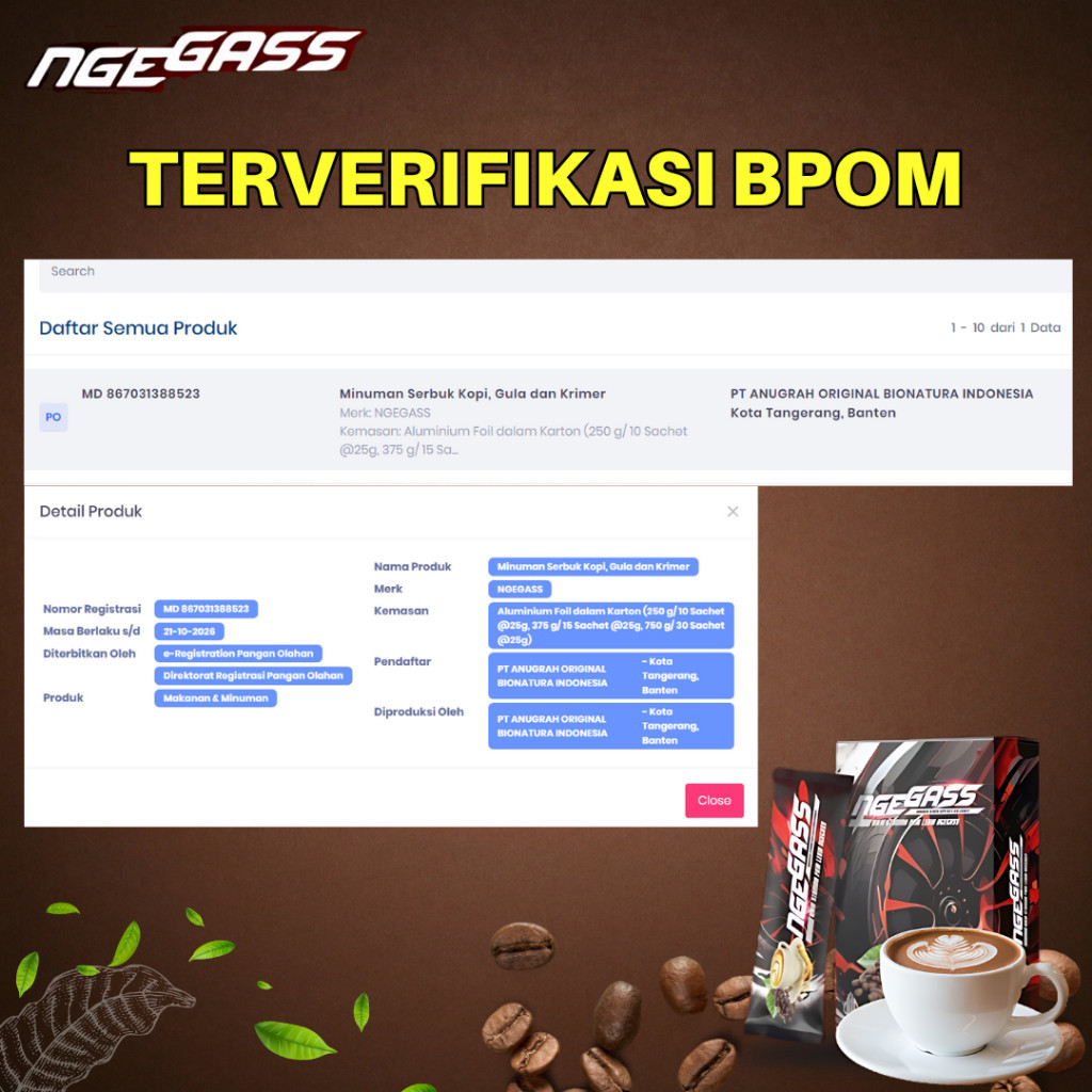 

Kopi Ngegass (3 Sachet) Kopi Stana Pria Kopi Pria Dewasa Kopi Kuat Tahan Lama BPOM & Halal