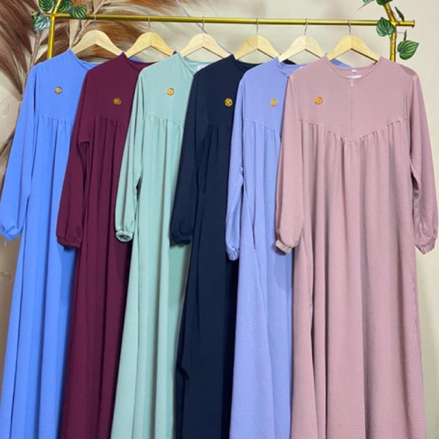 Gamks Kekinian Gsmis Pesta Kondangan Gamus Muslim Polos Baju Gamis Perempuan Ghamis Wanita Idul Fitr