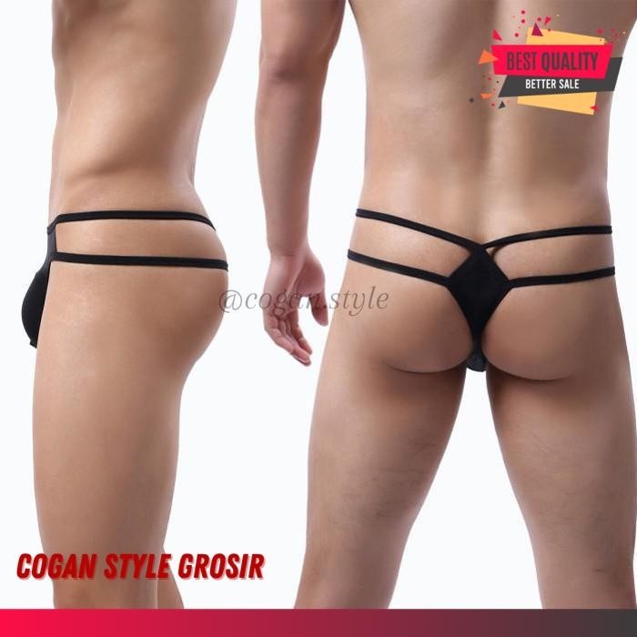 MEN THONG PRIA CELANA DALAM THONG PRIA BLACK