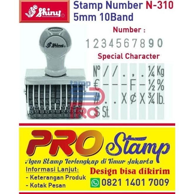 

Special Price!! Stempel Angka & Huruf Shiny 5Mm 10Digit Huruf A-M
