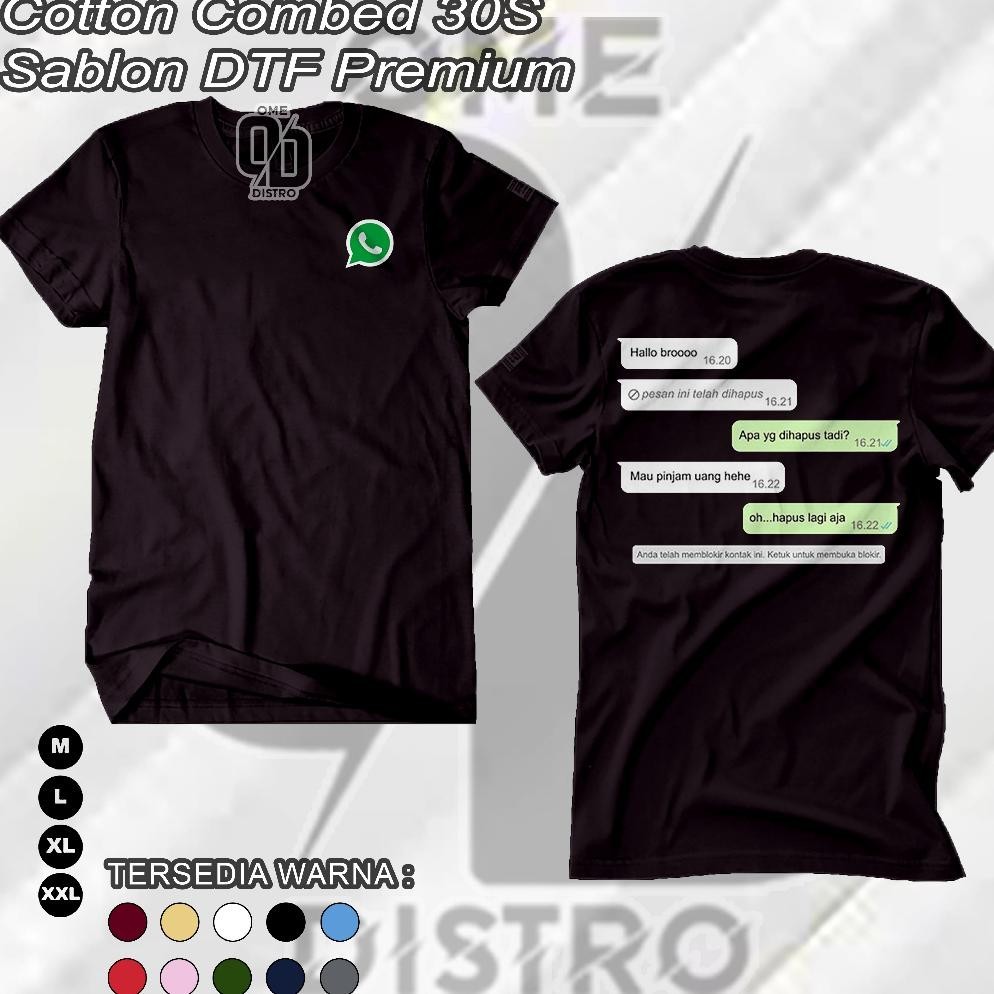 Terbaru Logo Wa Bisa Custom Baju Kaos Viral Chat Whatsapp Bagian Depan Belakang
