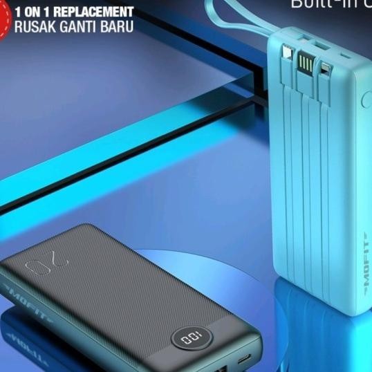 Mofit M26 Powerbank 20000Mah Build In Cable 2.4A Fast Charging