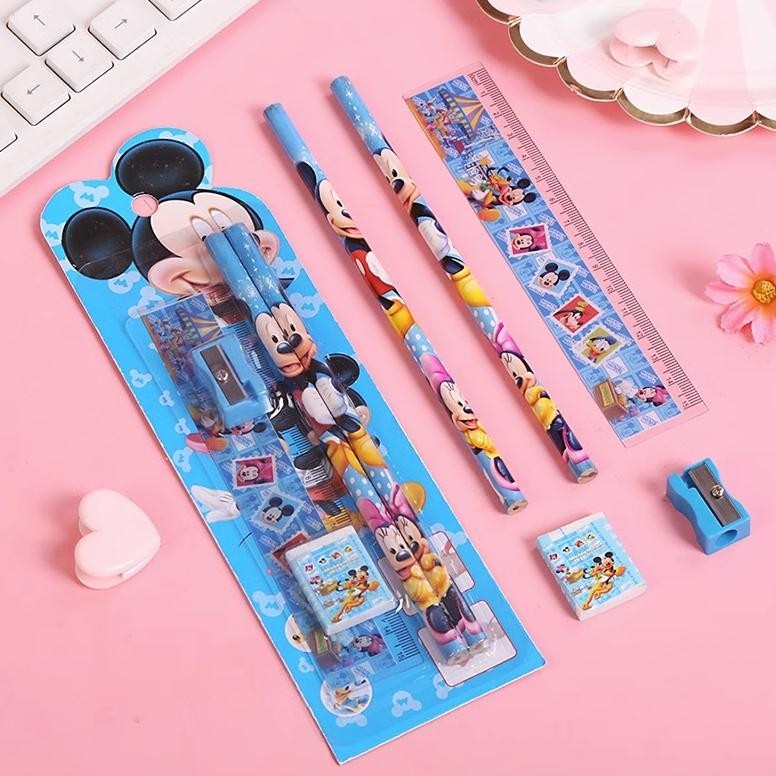 

We69 AIMILO Lucu Set Alat Tulis 5 In 1 Cocok Untuk Tempat Pensil Notebook Mini Buku Diary Stationery Anak Laki laki Perempuan Kartun Pengserut Penghapus Penggaris Perlengkapan Sekolah Terlaris