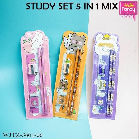 

VEX-2126 Study Set Paket Alat Tulis Karakter Perlengkapan Sekolah 5 in 1 Mix WJTZ-5601-06 Murah