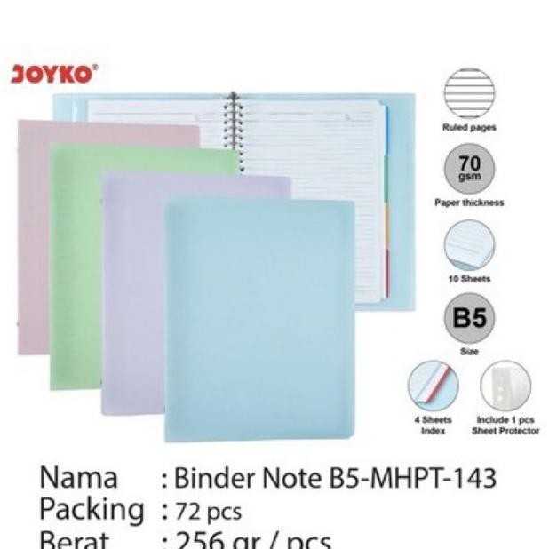 

gh-6 Map Binder Note A5 B5 Warna Pastel A5 / B5-MHPT-143 Joyko Premium