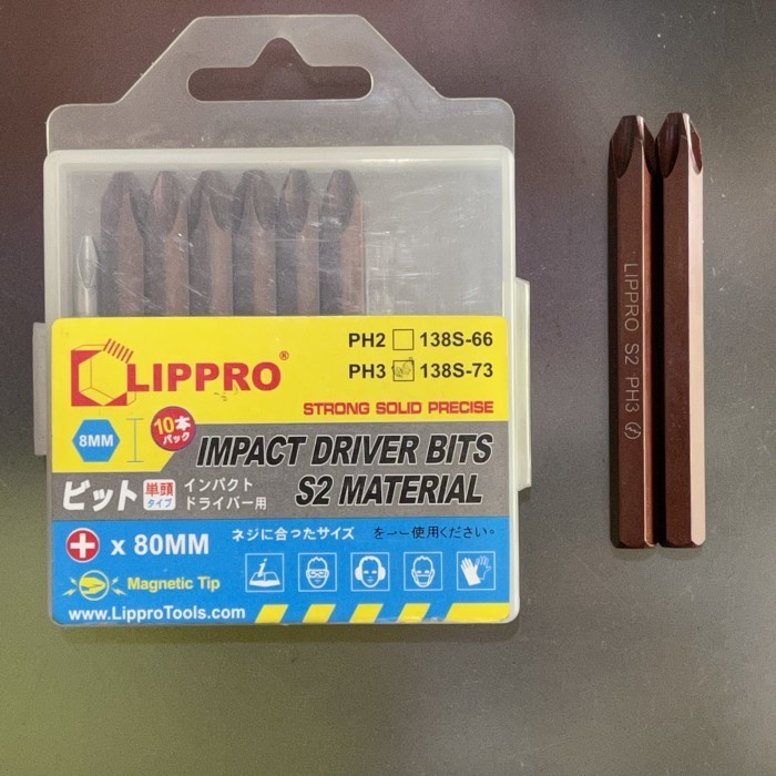 Mata Obeng Ketok PH3 (+) Lippro Impact Screwdriver PH3 Lippro