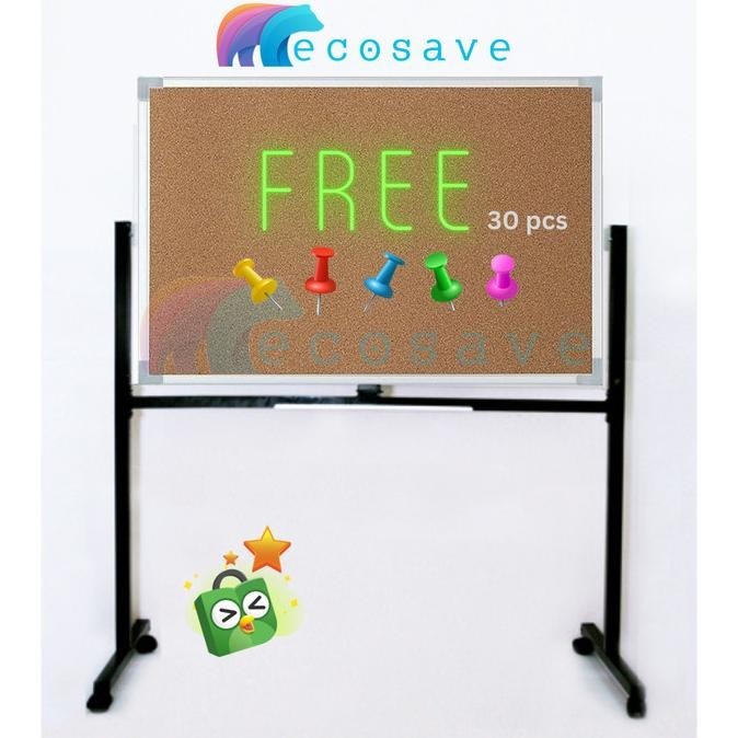 

Softboard Standing 120x180 cm Polos Papan Pin Board 120 x 180 Kaki Eco