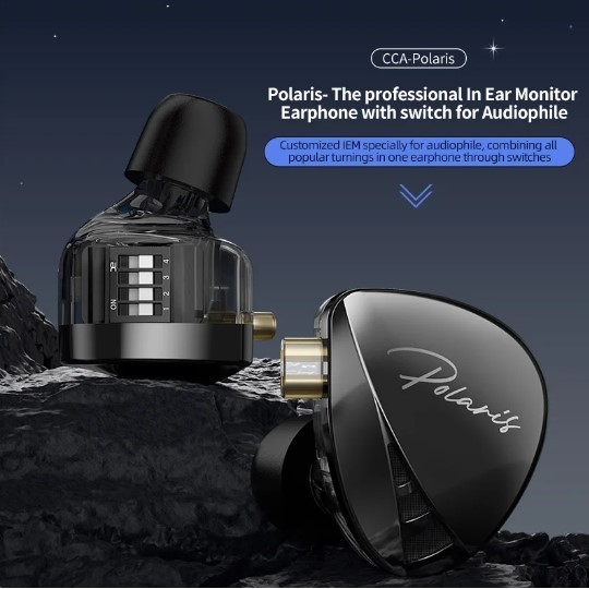 Cca Polaris In Ear Monitor Dual Cavity Dynamic Driver Wired Earphone