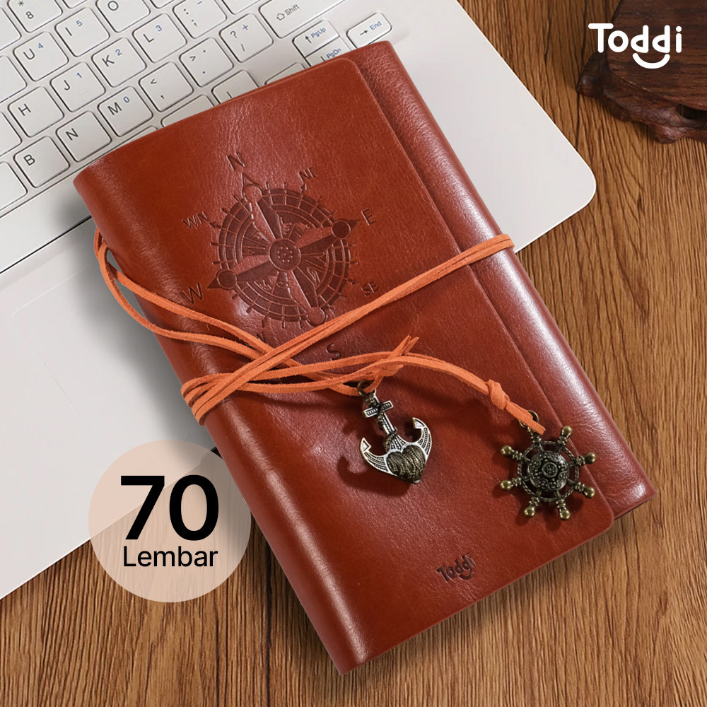 

KN- Toddi Buku Catatan Binder Kulit Notebook Retro Pirate Compass - ZB045