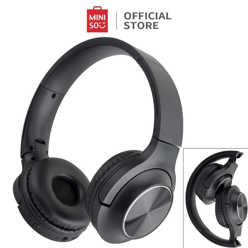 ORIGINAL MINISO Headset Bluetooth Headphone Wireless Henset Bloetooth Earphone Bass Stereo Surround 