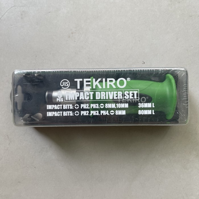 Tekiro Obeng Ketok 9 Pcs Set Box PVC Impact Driver 9pcs TEKIRO