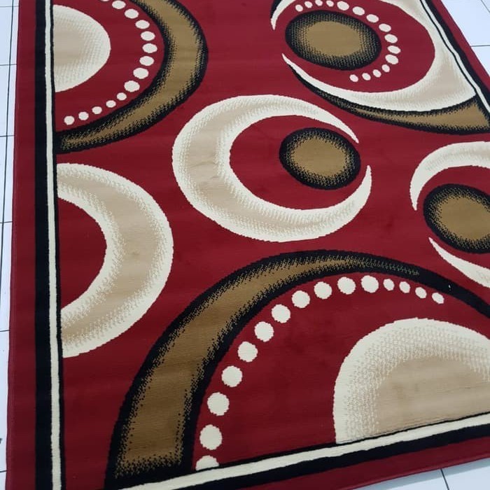 Asna Karpet Permadani Momento 160X210 Maroon Tikar Lantai Ruang Tamu Rumah