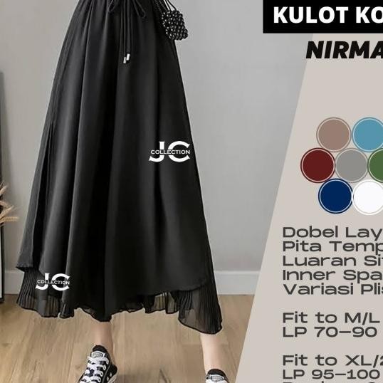 Celana Panjang Sifon Gaya Korea Nurmalla Stice Pants Kulot Jcfashion