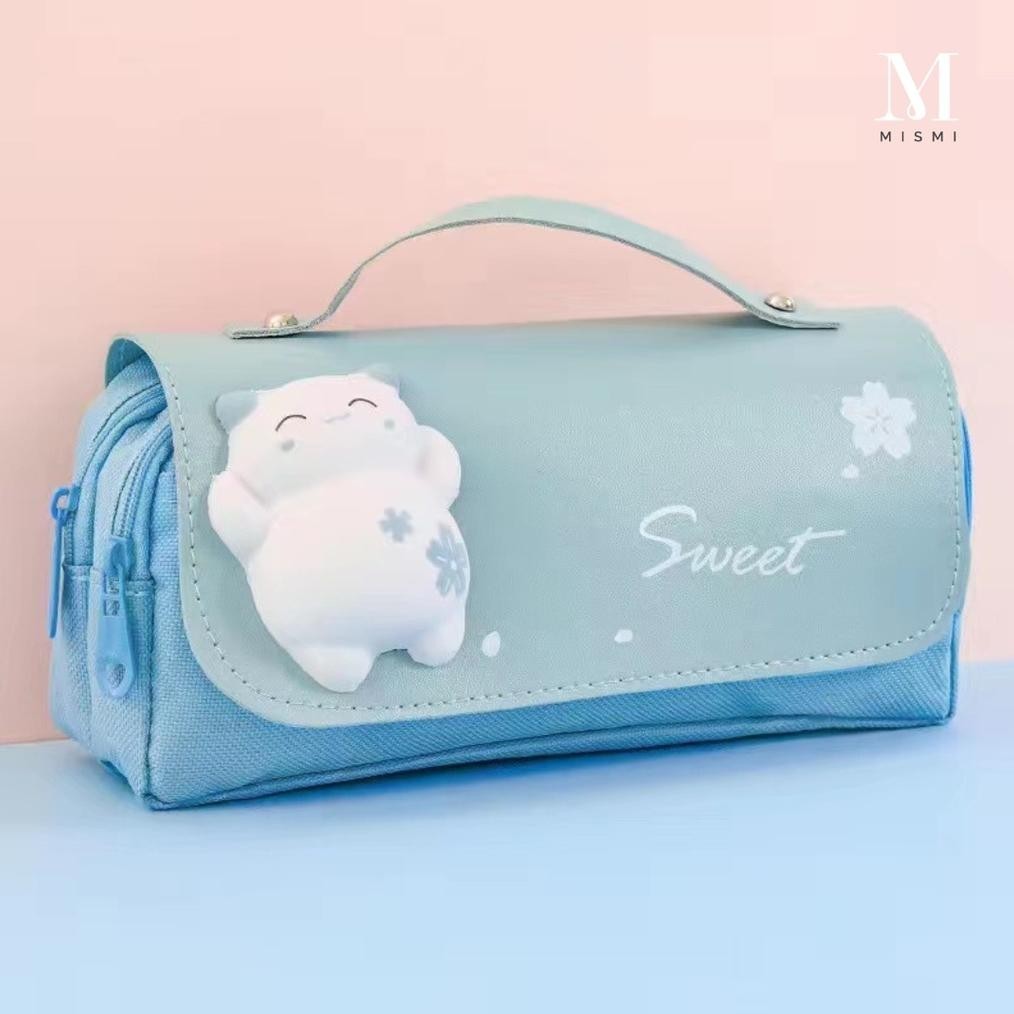 

Pjj-1621 Mismi Ace Pencil Case Kotak Pensil Sekolah Kapasitas Besar Dual Slot Trendy Stylish - Pc6A Terlaris