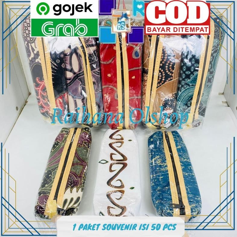 

Promo! Isi 50 Pcs Souvenir Tempat Pensil Motif Batik Kemasan Plastik Mega Sale