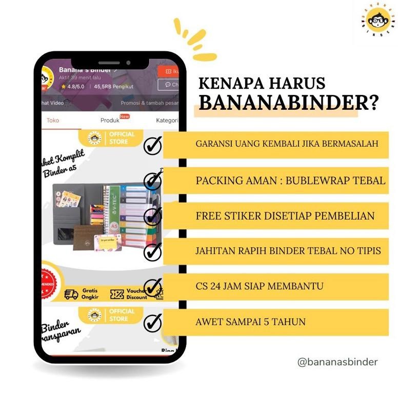 

TERLARIS BINDER HOLOGRAM 20 ring FREE CUSTOM NAMA (A5) dan 26 ring (B5) er-87