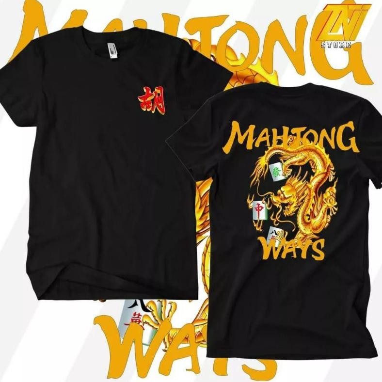 Promo Kaos Mahjong Atasan Slot Tshirt  Baju Anak Dewasa Pria Wanita