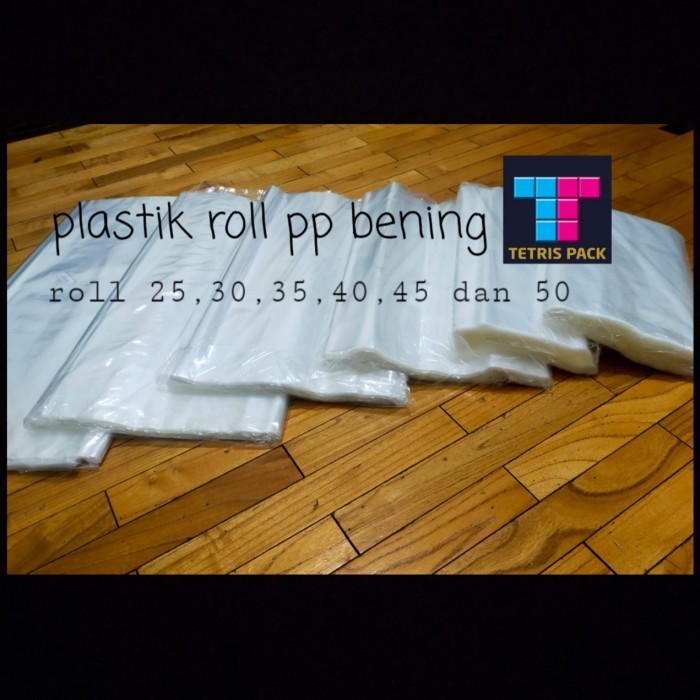

DISKON plastik roll bening pp ukuran 25 sampai 50 cm
