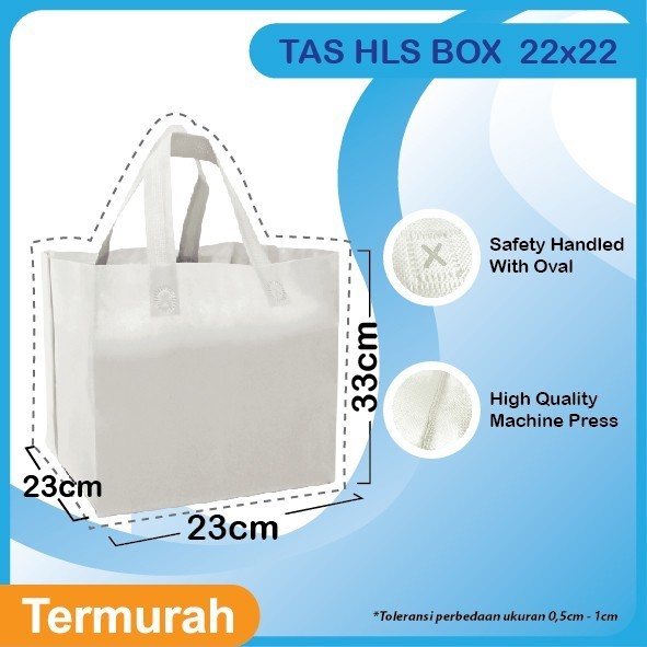 

PROMO (22x22) HLS Dus Box Goodie Bag Tas Kain Spunbond/Kue/Hampers/Promosi