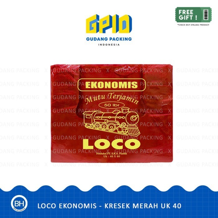 

HOT PROMO LOCO Ekonomis - Kantong Plastik Kresek Merah Uk 40 x 60