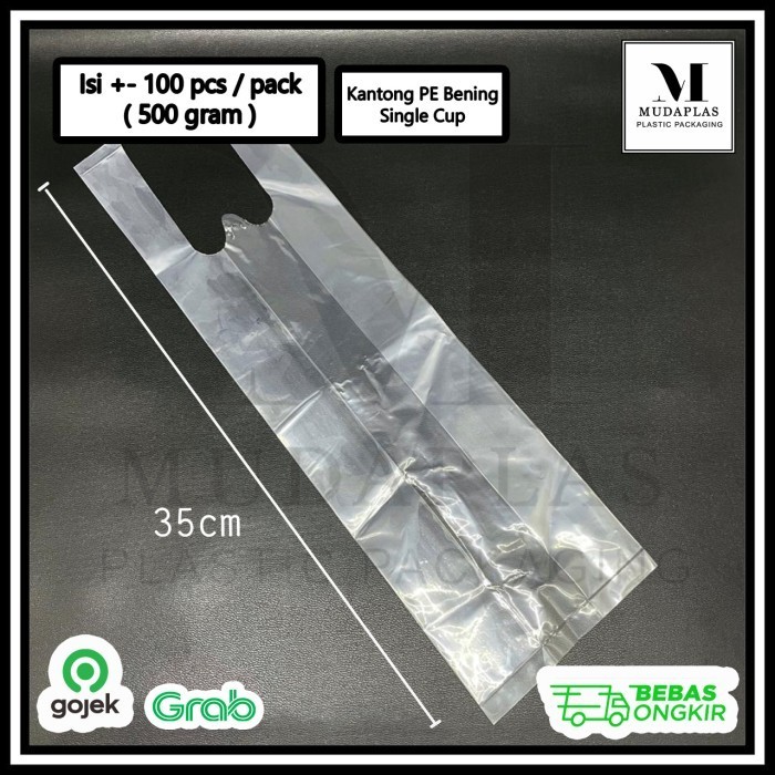 

BRG BARU Kantong Plastik Minuman Bahan PE Bening - Single Cup