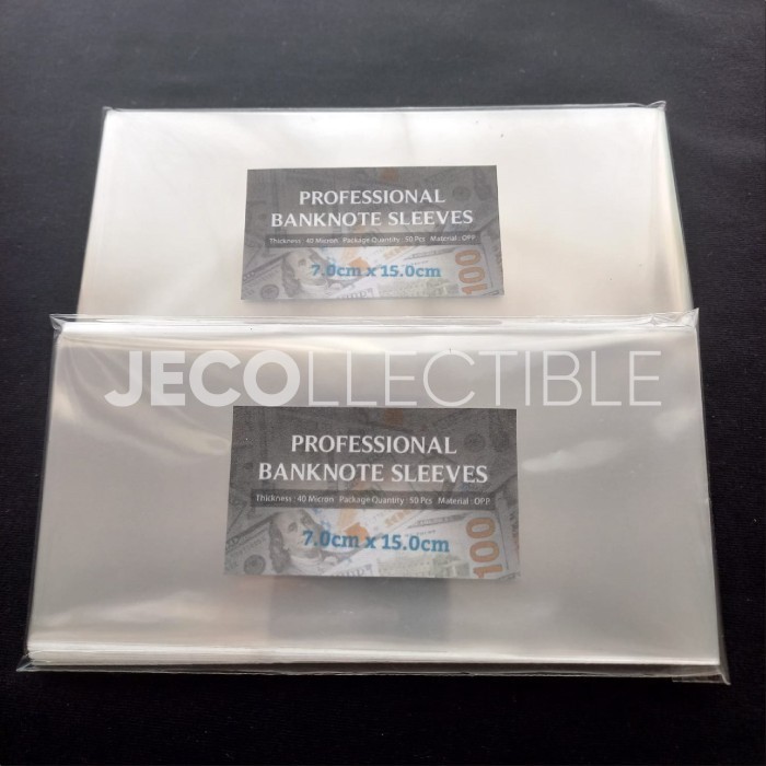 

SALE Plastik Cover Uang OPP Banknotes Sleeves - 7 x 15 cm