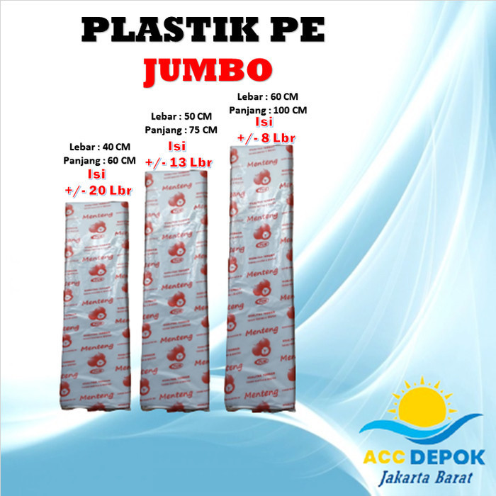 

SALE plastik pe bening Plastik PE jumbo 60x100 Plastik Ikan Besar