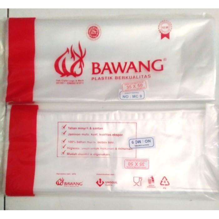 

HOT SALE Kantong Plastik PE cap Bawang ukuran 35x50