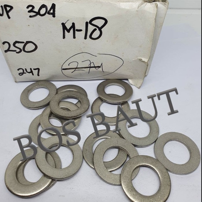 Ring Plat Stainless Steel SS304 - Washer Plat Stainless M18