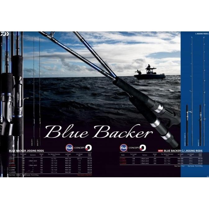 Daiwa Blue Backer LJ & CJ Jigging Rod Joran Pancing .,