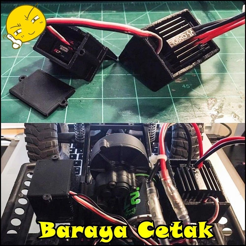 RC ESC And Receiver Box Axial Dudukan ESC Receiver RC 1/10 SCX10 Axial RGT RC4WD MN86 MN WPL MN 3D P
