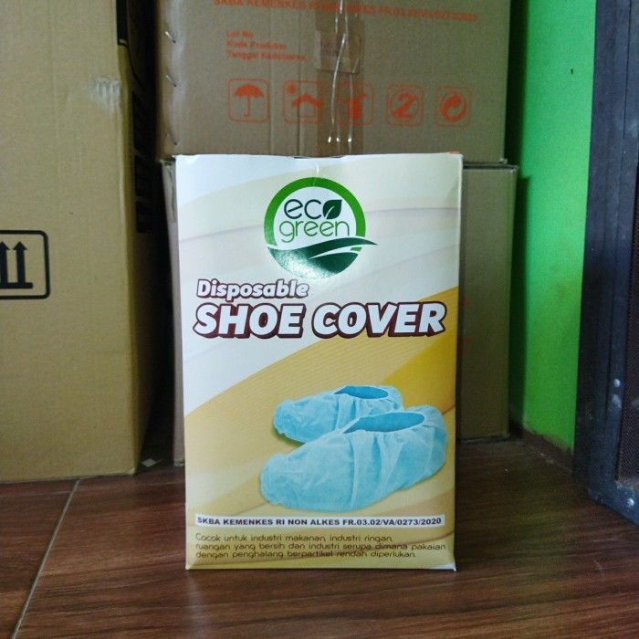 Terlaris cover shoes non woven termurah ecogreen kemenkes 100 pcs SALE