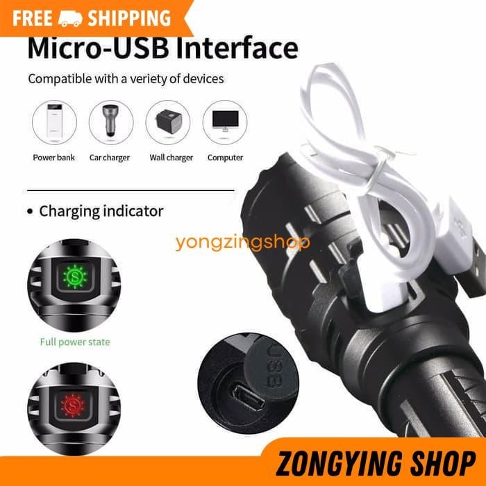 SINTE TAFFLED SENTER LED CREE XML L2 65000 LUMEN WATERPROOF SLC701 ZONGYING SHOP PRODUK PILIHAN