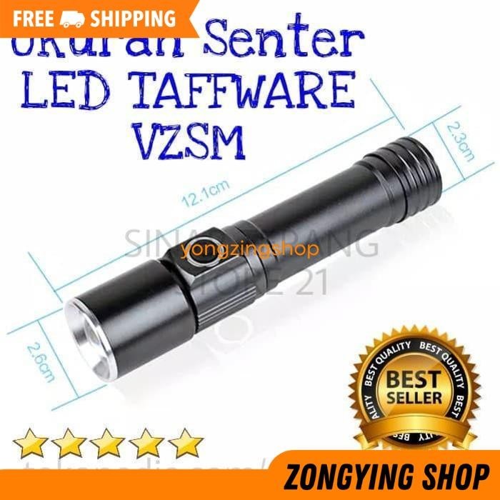 SENTER LED VSZM MINI POCKET WATERPROOF MAGNET ALUMINIUM SWAT 18650 ZONGYING SHOP GRATIS ONGKIR