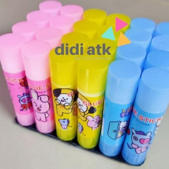 

Lem Stik Kter Bts & Bt21 10G 24 Pcs / Lem Kertas Fancy